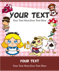 Fototapeta premium Alice in Wonderland card