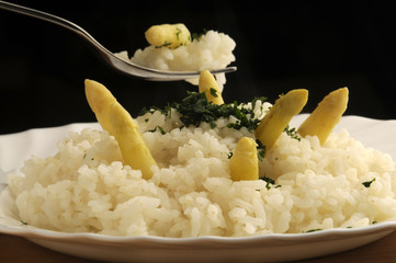 Risotto con espárragos