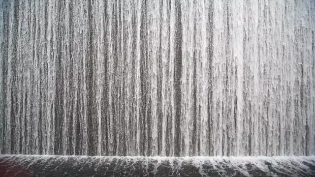 close shot on artificial waterfall indoor