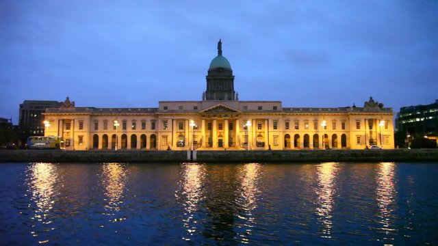 facade of  House at night