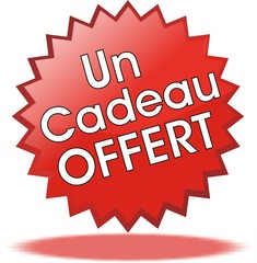 étiquette 1 cadeau offert