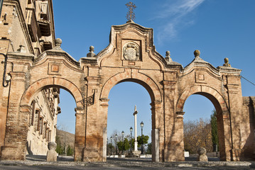 Fototapeta na wymiar Wejście do opactwa Sacromonte, Granada