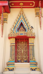 Windows of Wat Klang Khonkaen Northeast Thailand