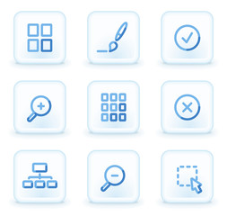 Image viewer web icons, square ice buttons