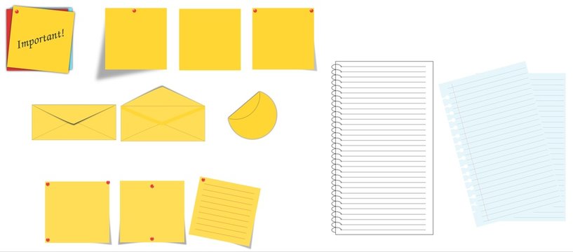 A lot of notepaper illustrations.