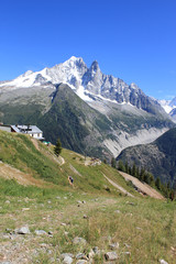 Fototapeta na wymiar Mont-Blanc massif, Chamonix, France