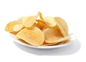 potato chips on a plate