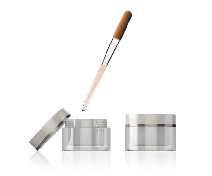 cremetiegel mit pipette