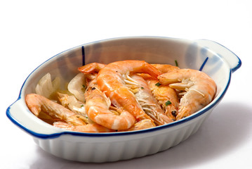 Gamberoni al vino bianco