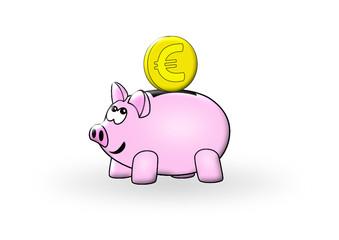 Sparschwein mit Euro