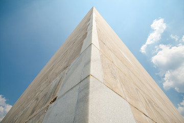 Wide angle shot of Washington Monument in Washington DC