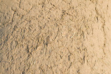 Full Frame Adobe Mud Wall, Rough Straw Texture