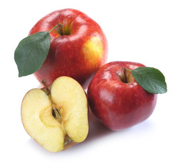 two and a half red apples