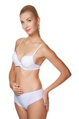 Fototapeta premium Beautiful blond woman with perfect body