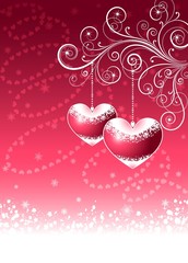 Naklejka premium Two Hearts