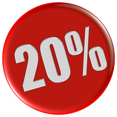 Button rot rund 20%