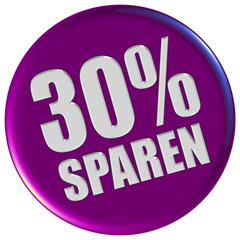 Button violett rund 30% SPAREN