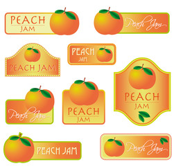 etiquetas peach jam
