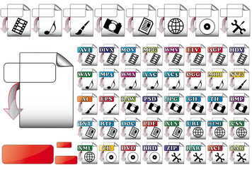 set download format file icons for use multimedia