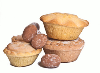 mince pies and chocolate eggs