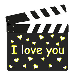 Naklejka premium Film flap - I love you