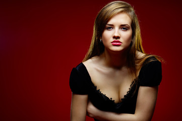 Fototapeta premium Portrait of the beautiful girl