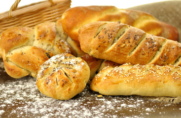 fresh homemade bread assortment