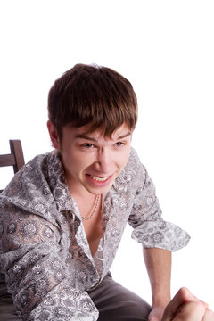 aggressive man