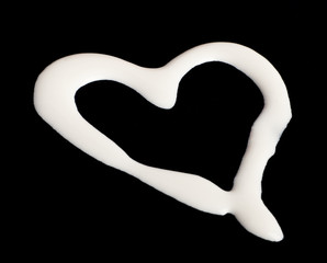 White heart  nail polish