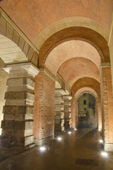 Architectural Detail of Lucca at Night