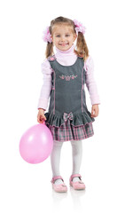 Pretty little girl with balloon