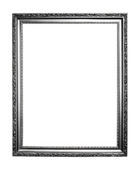 Fototapeta premium Silver art frame isolated