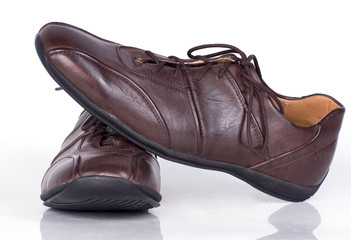 chaussures marron hommes en cuir