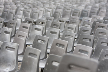 Muchas illas grises de plastico