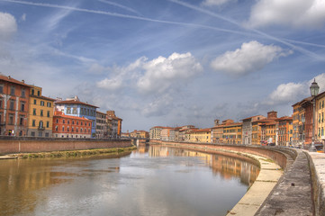 Pisa  Italy - River View