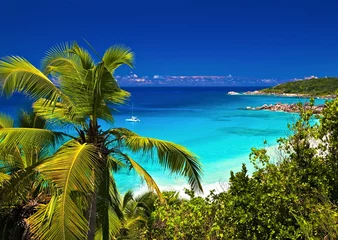 Foto op Plexiglas Dream seascape view, Seychelles, La Digue island © Malbert