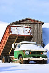 Old Farm Truck in Winter