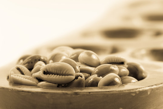 Mancala Game Home Pod Filled with Shells