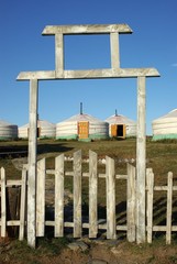 Camp de yourtes, Mongolie