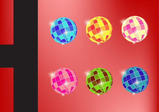 Colorful disco ball