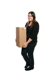 Teenage Girl Holding Parcel