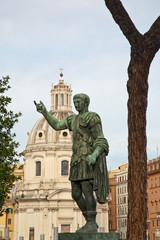 Fototapeta na wymiar bronze statue of emperor