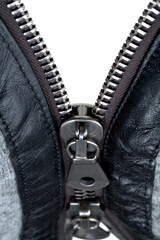 metal double zipper lock
