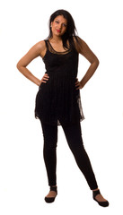 asian woman isolated on white.