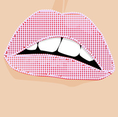 Strasses on lips