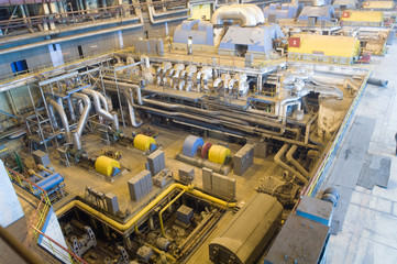 factory with equipment to produce