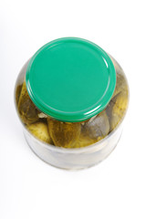 Marinated cucumbers.