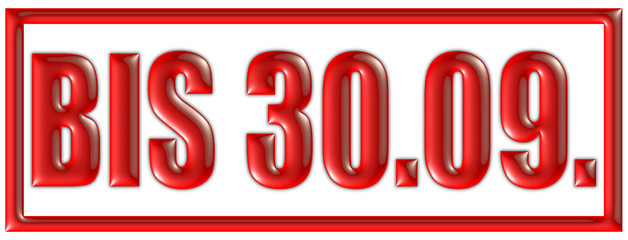 Stempel rot BIS 30.09.
