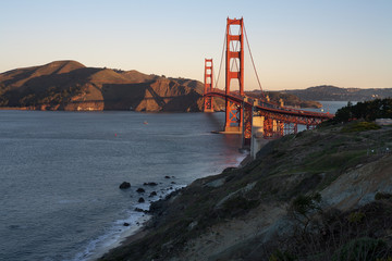 Golden Gate Bridge at dawn - San Francisco