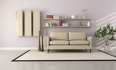 modern  beige living room